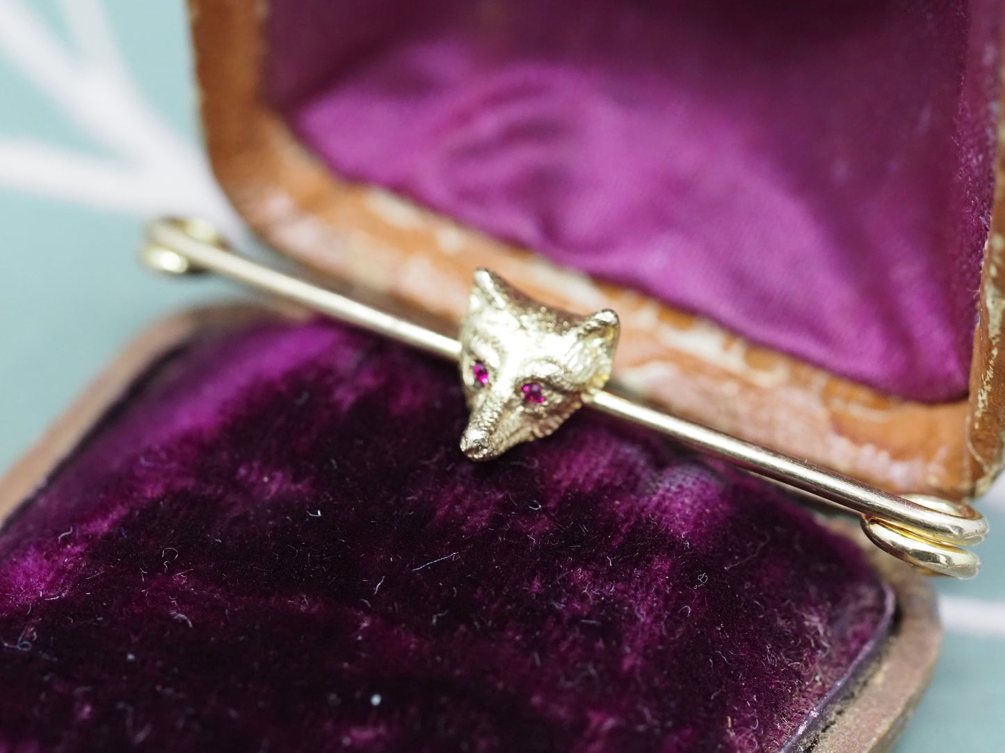 Vintage fox head brooch Hudsons Estate Jewellery