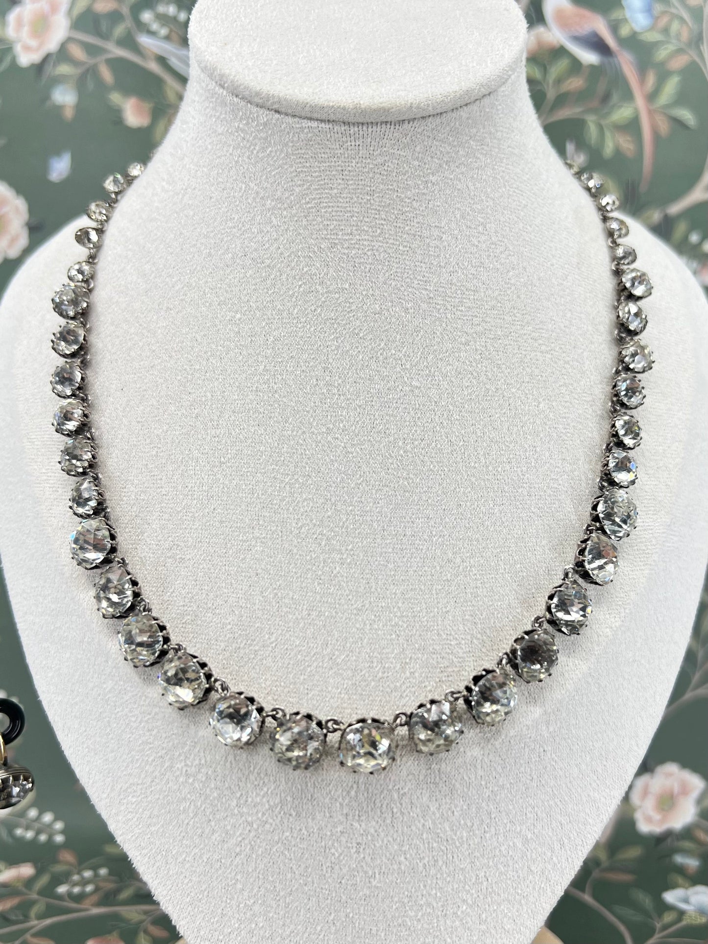Antique Sterling Silver Paste Riviere Hudsons Estate Jewellery