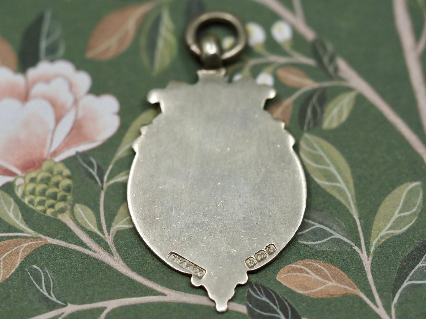 Antique 1919 Sterling Silver & Rose Gold Medallion Hudsons Estate Jewellery