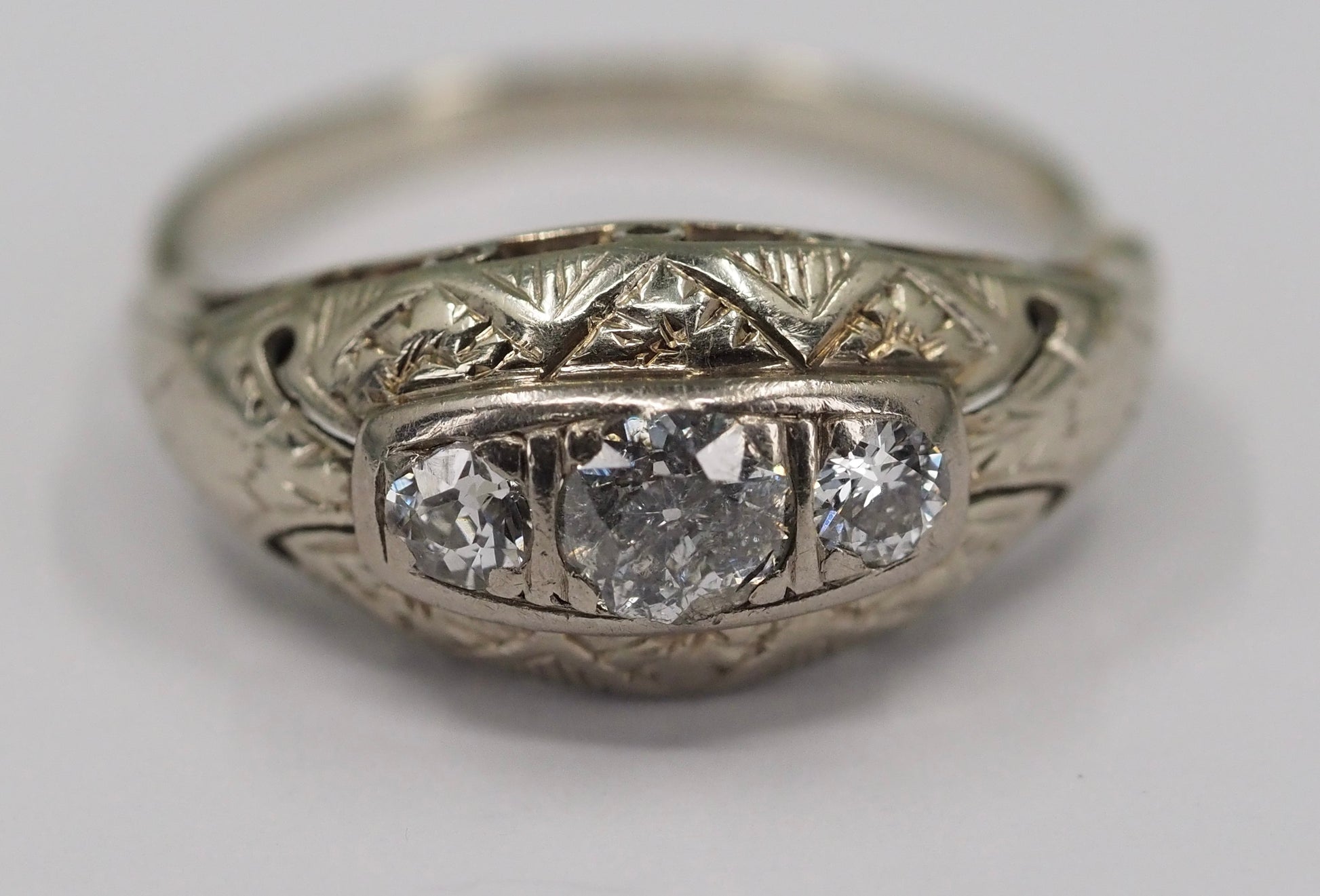 Antique Edwardian diamond ring Hudsons Estate Jewellery