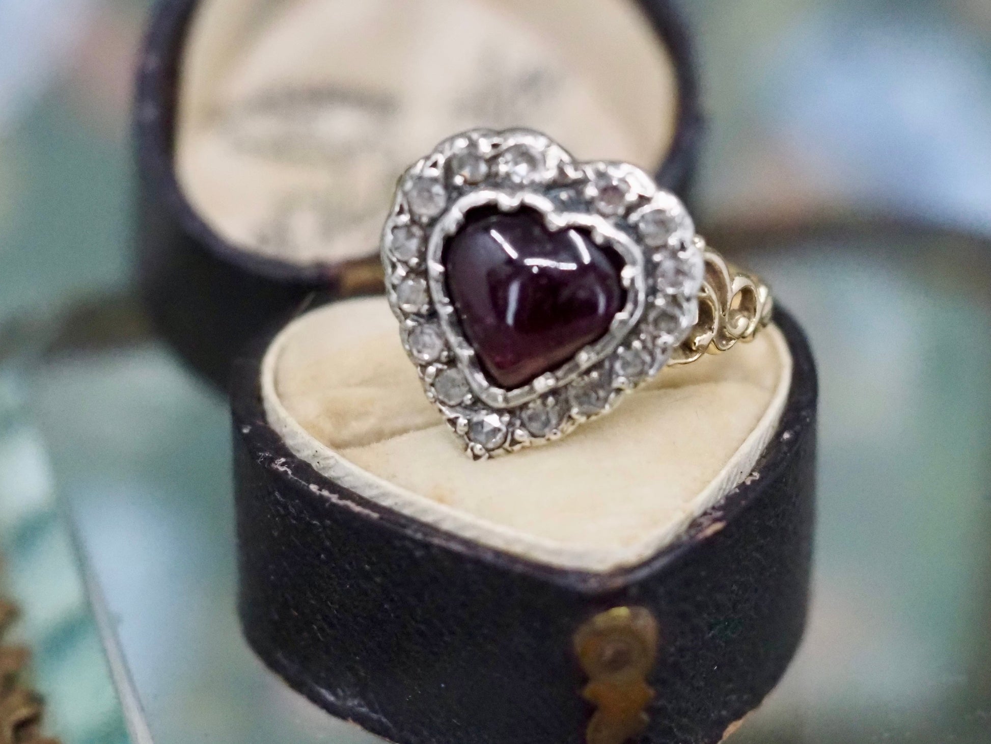 Antique Garnet and Diamond Ring Hudsons Estate Jewellery