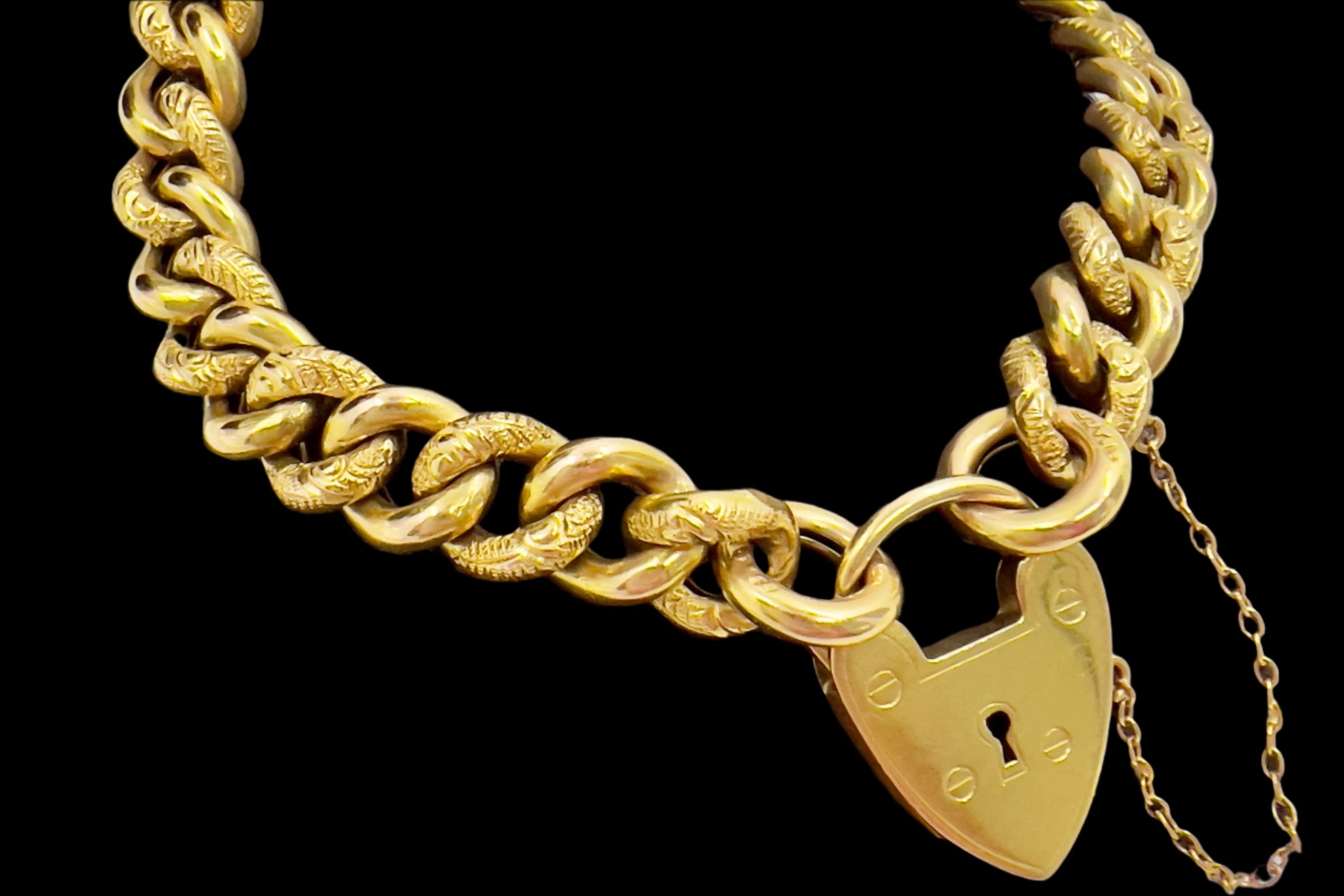 Antique 15ct gold night and day bracelet Hudsons Estate Jewellery