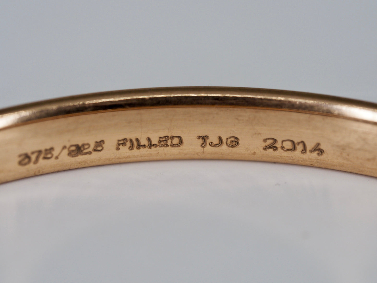 9ct  Rose-Gold Silver Filled Bangle Hudsons Estate Jewellery