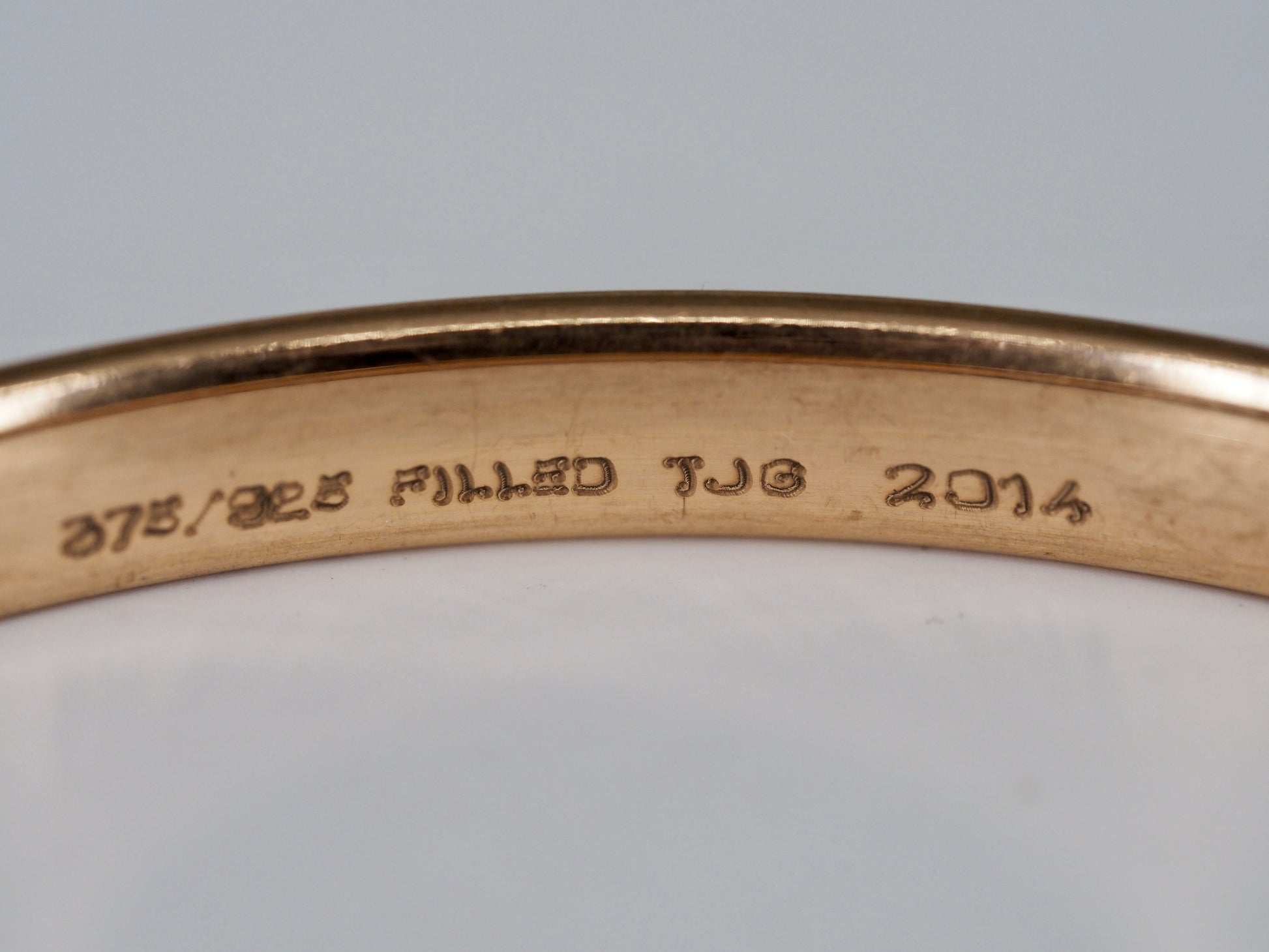 9ct  Rose-Gold Silver Filled Bangle Hudsons Estate Jewellery