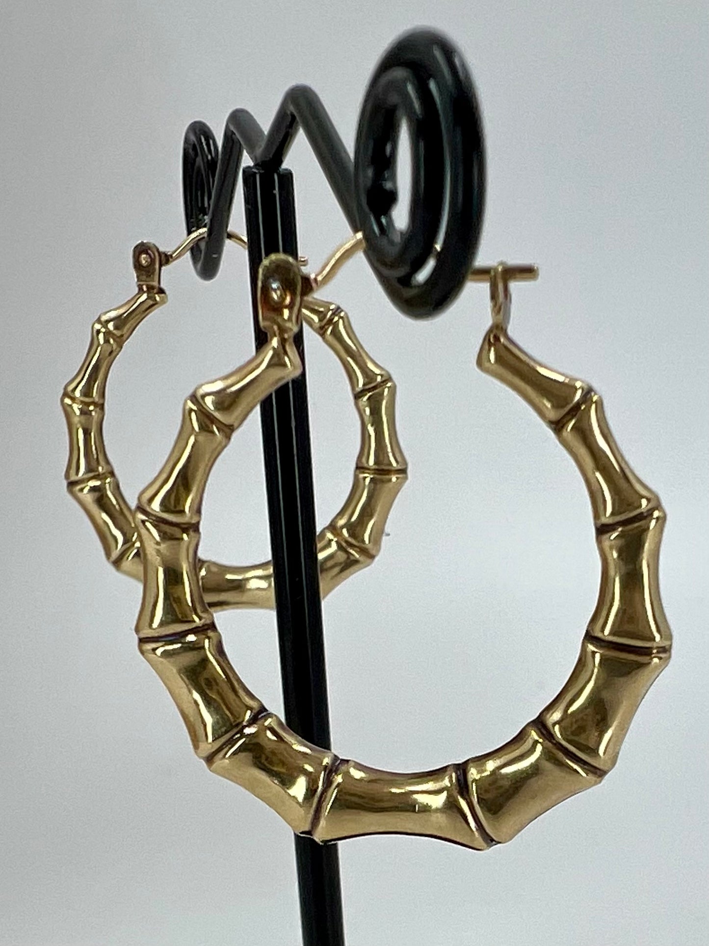 9ct Gold Bamboo-Style Earrings