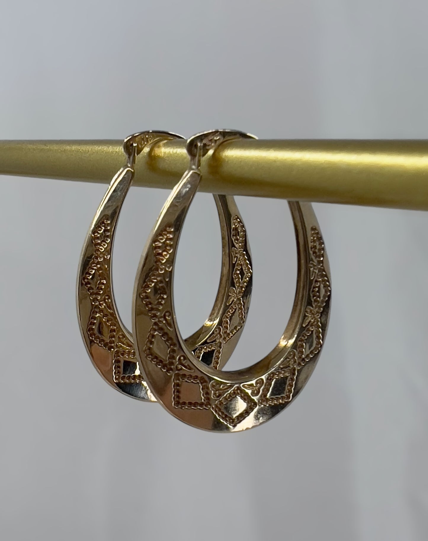 9ct creole hoop earrings