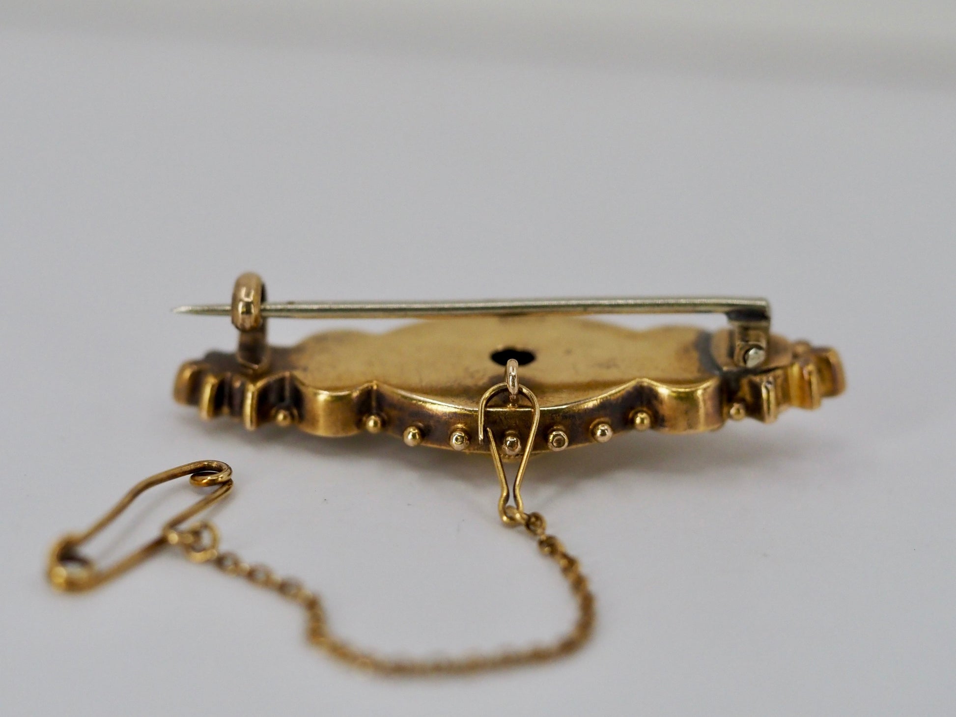 Antique diamond and 15ct gold brooch Hudsons Estate Jewellery