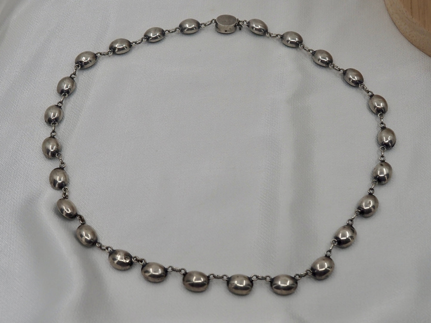 Vintage Silver Riviere with Green Paste Hudsons Estate Jewellery