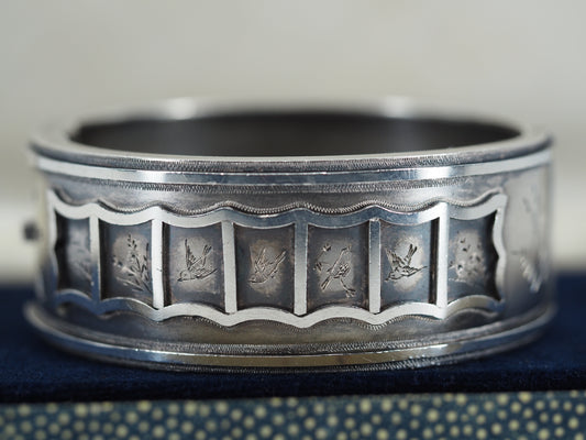 Vintage Sterling Silver Bangle Hudsons Estate Jewellery