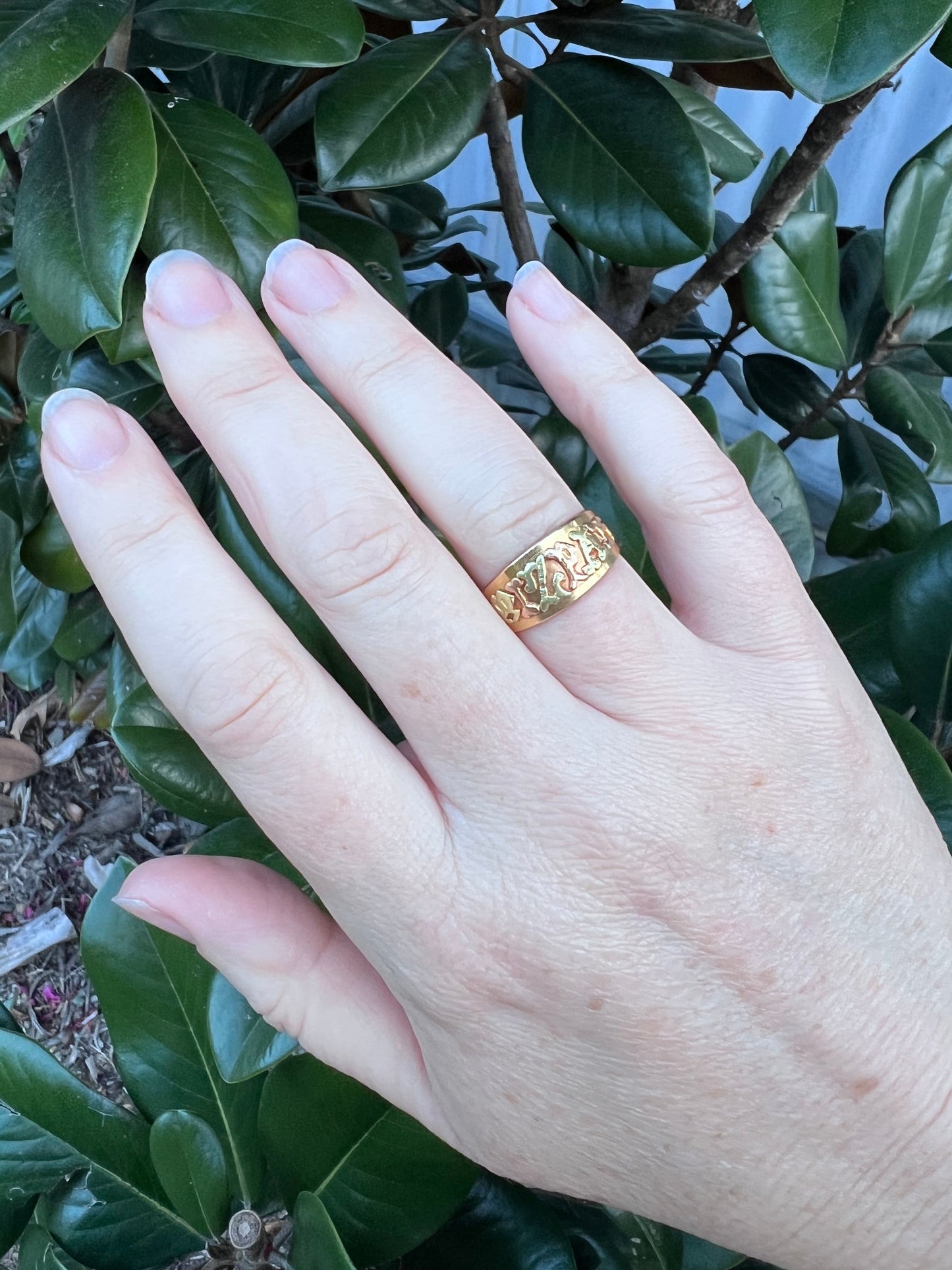 Antique 18ct Gold MIZPAH Ring Hudsons Estate Jewellery