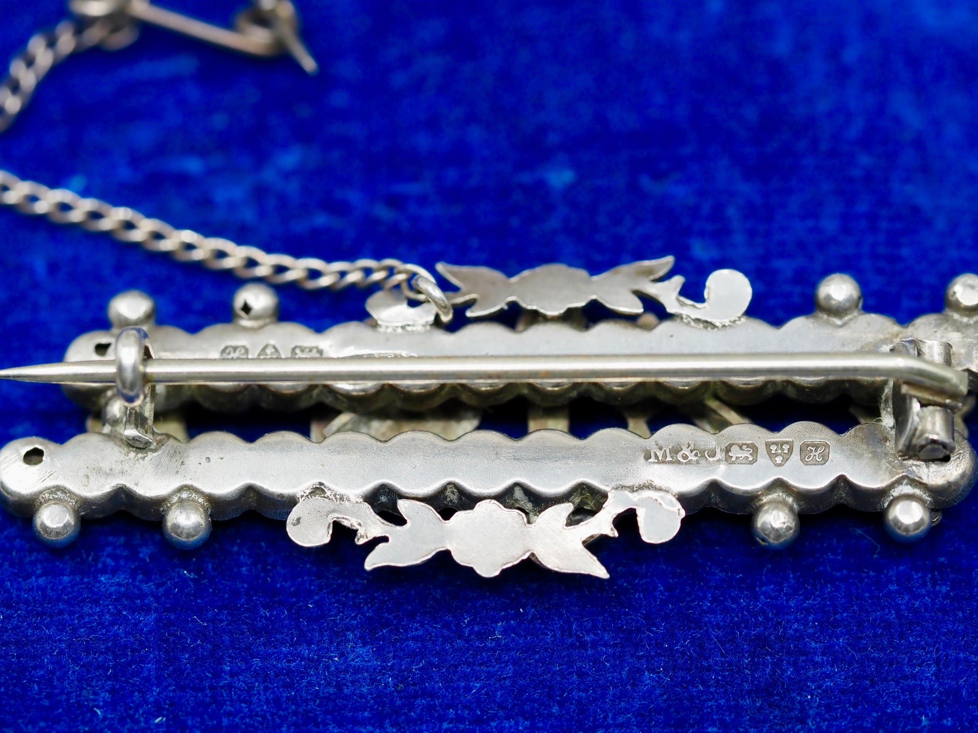 Antique Sterling Silver & Rose Gold Faith, Hope & Charity Brooch Hudsons Estate Jewellery
