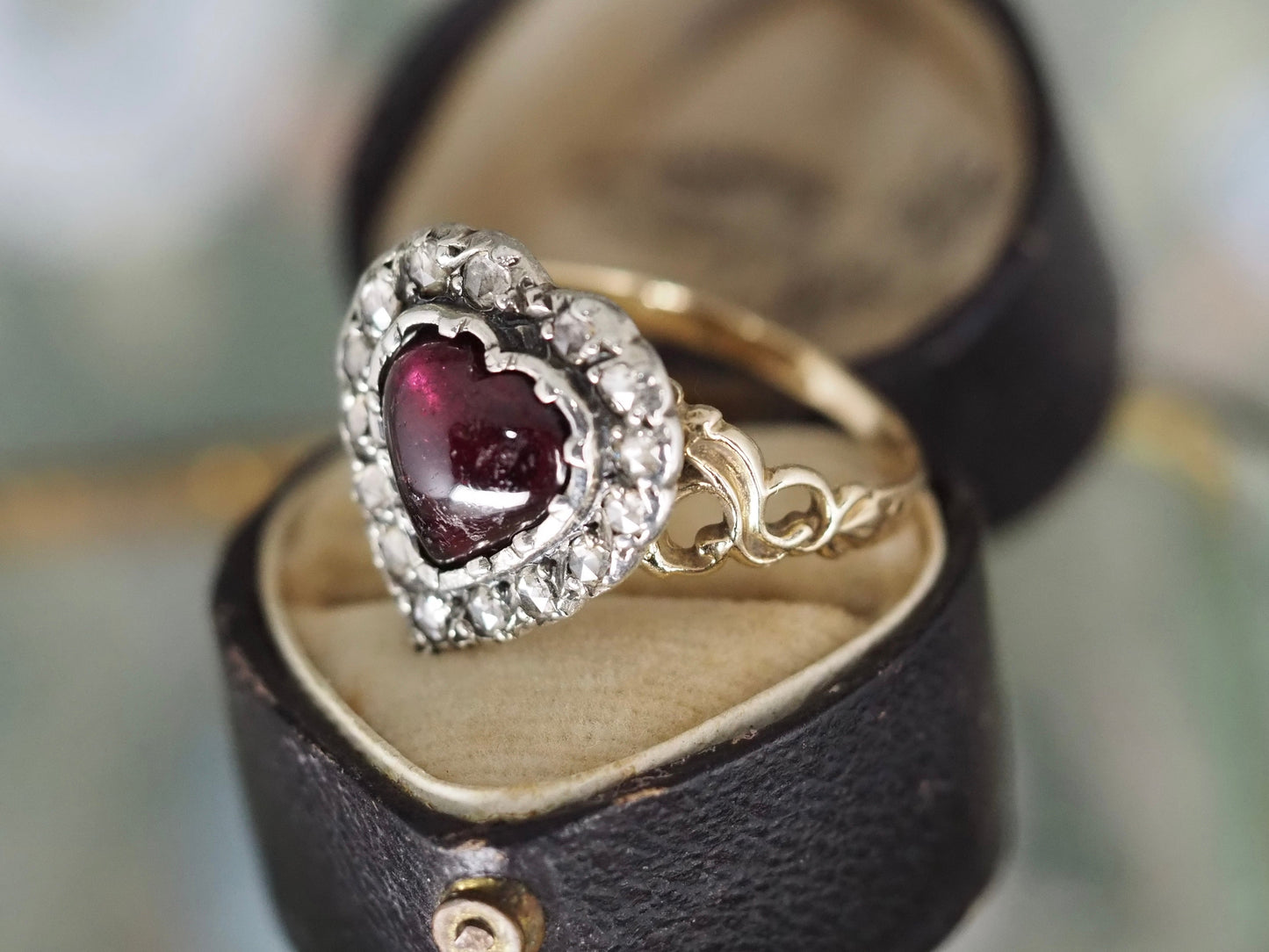 Antique Garnet and Diamond Ring Hudsons Estate Jewellery