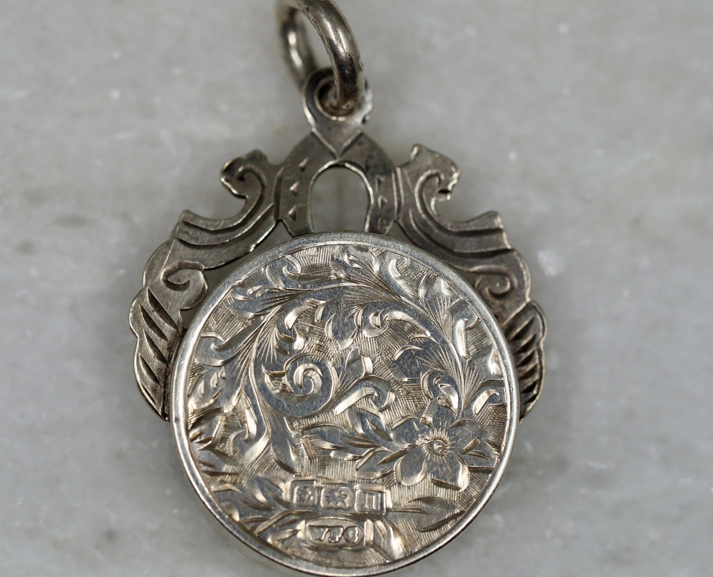Antique Compass Pendant in Sterling Silver Hudsons Estate Jewellery