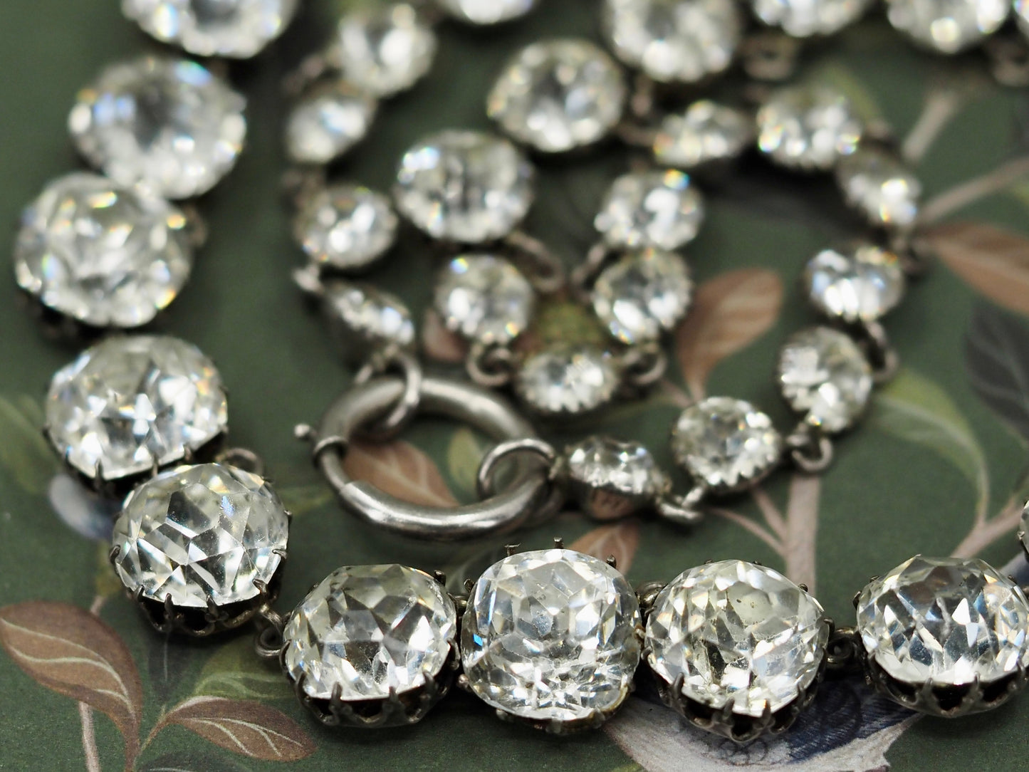 Antique Sterling Silver Paste Riviere Hudsons Estate Jewellery