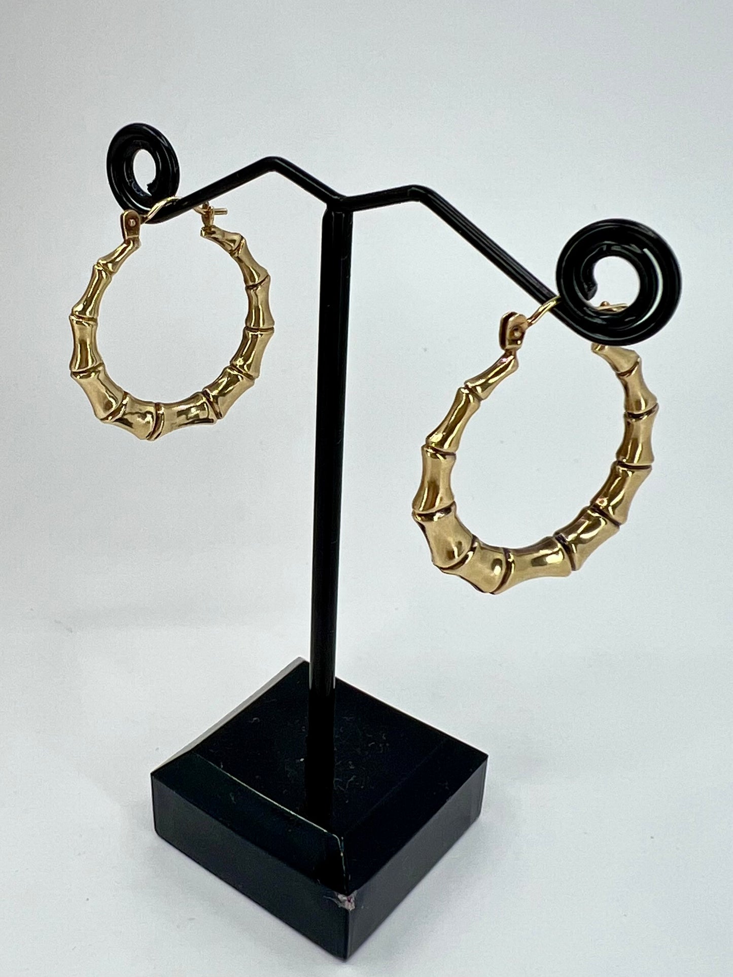 9ct Gold Bamboo-Style Earrings