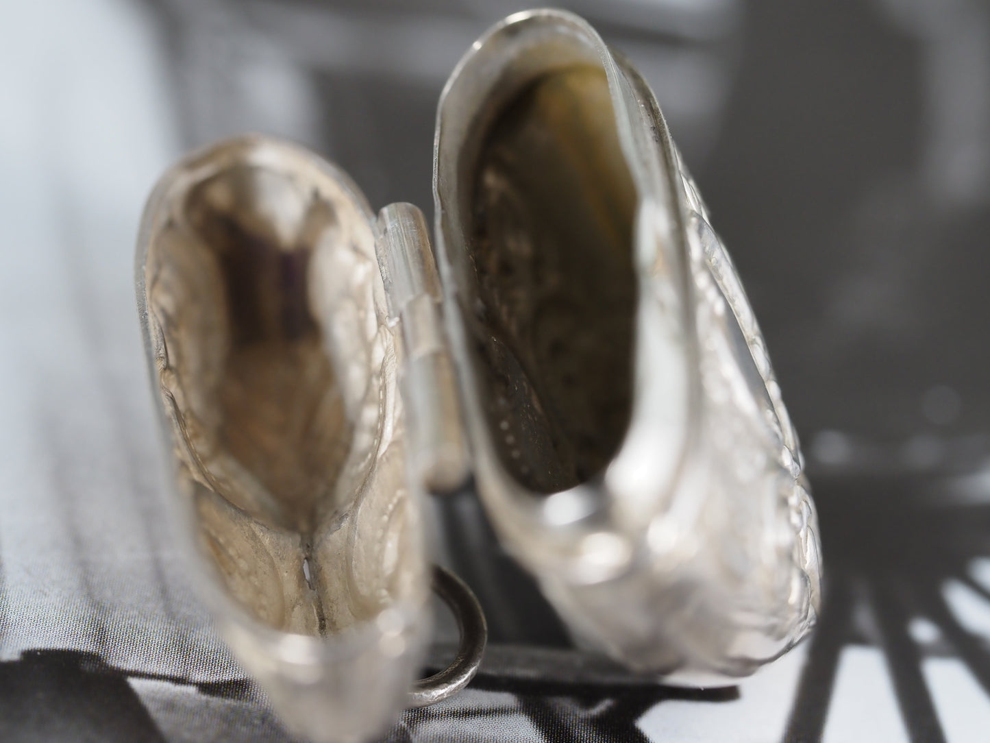 Vintage Silver Heart Vesta Style Pendant Hudsons Estate Jewellery