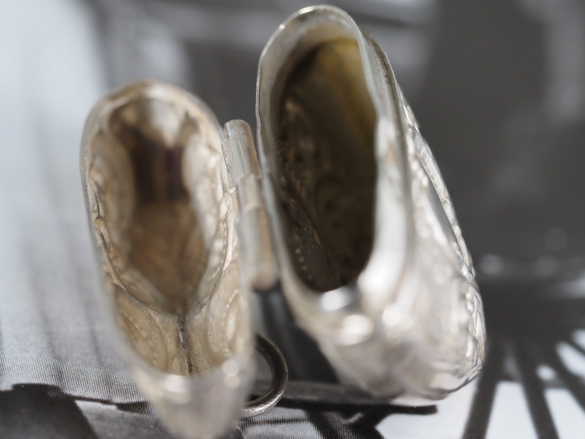 Vintage Silver Heart Vesta Style Pendant Hudsons Estate Jewellery