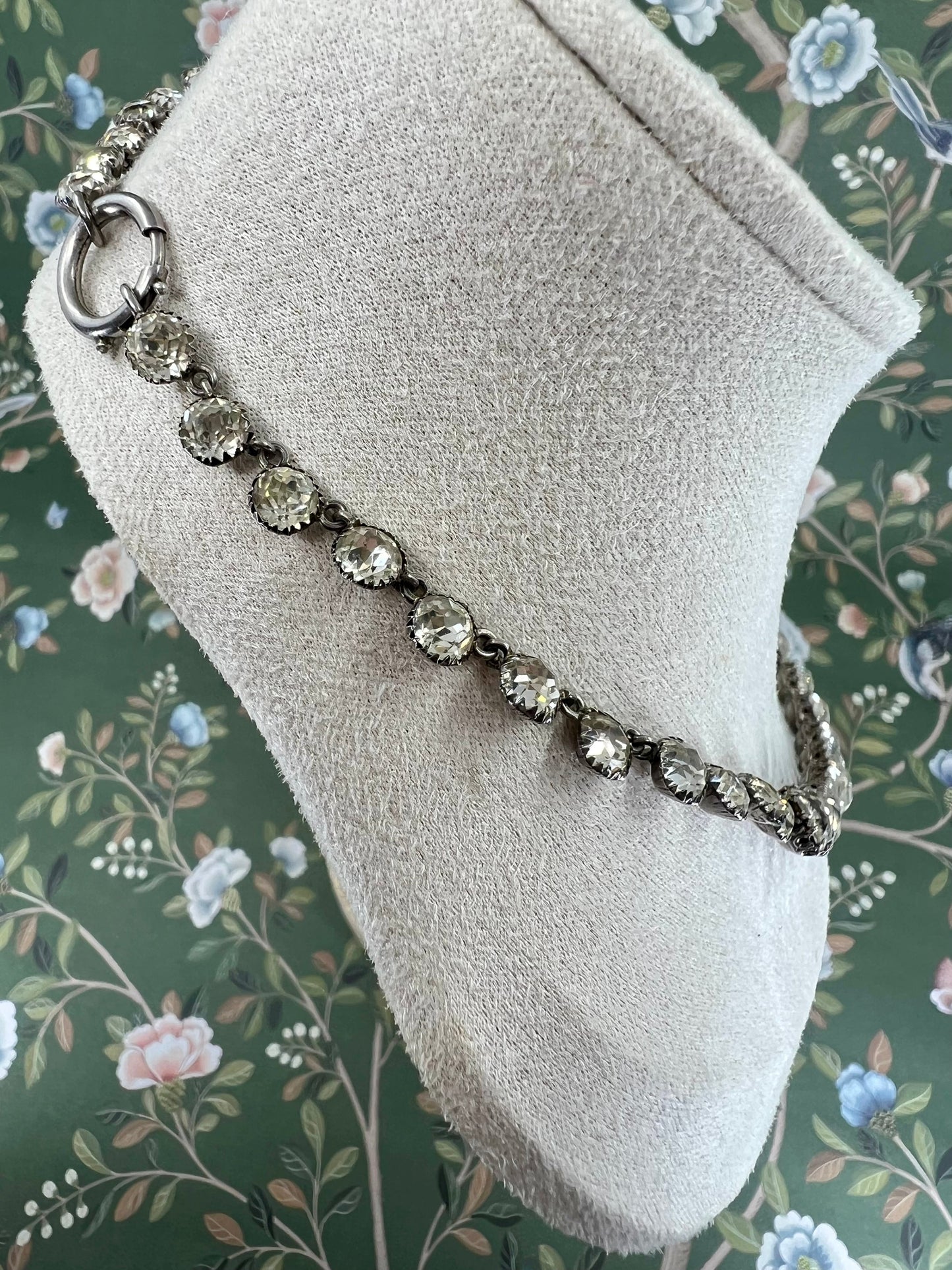 Antique Sterling Silver Paste Riviere Hudsons Estate Jewellery