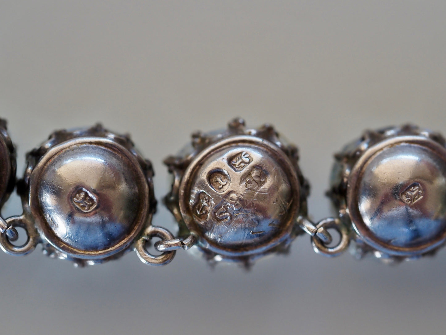 Antique Sterling Silver Paste Riviere Hudsons Estate Jewellery
