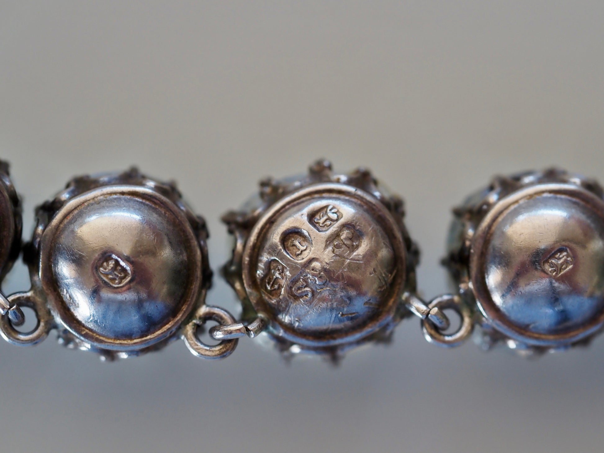 Antique Sterling Silver Paste Riviere Hudsons Estate Jewellery