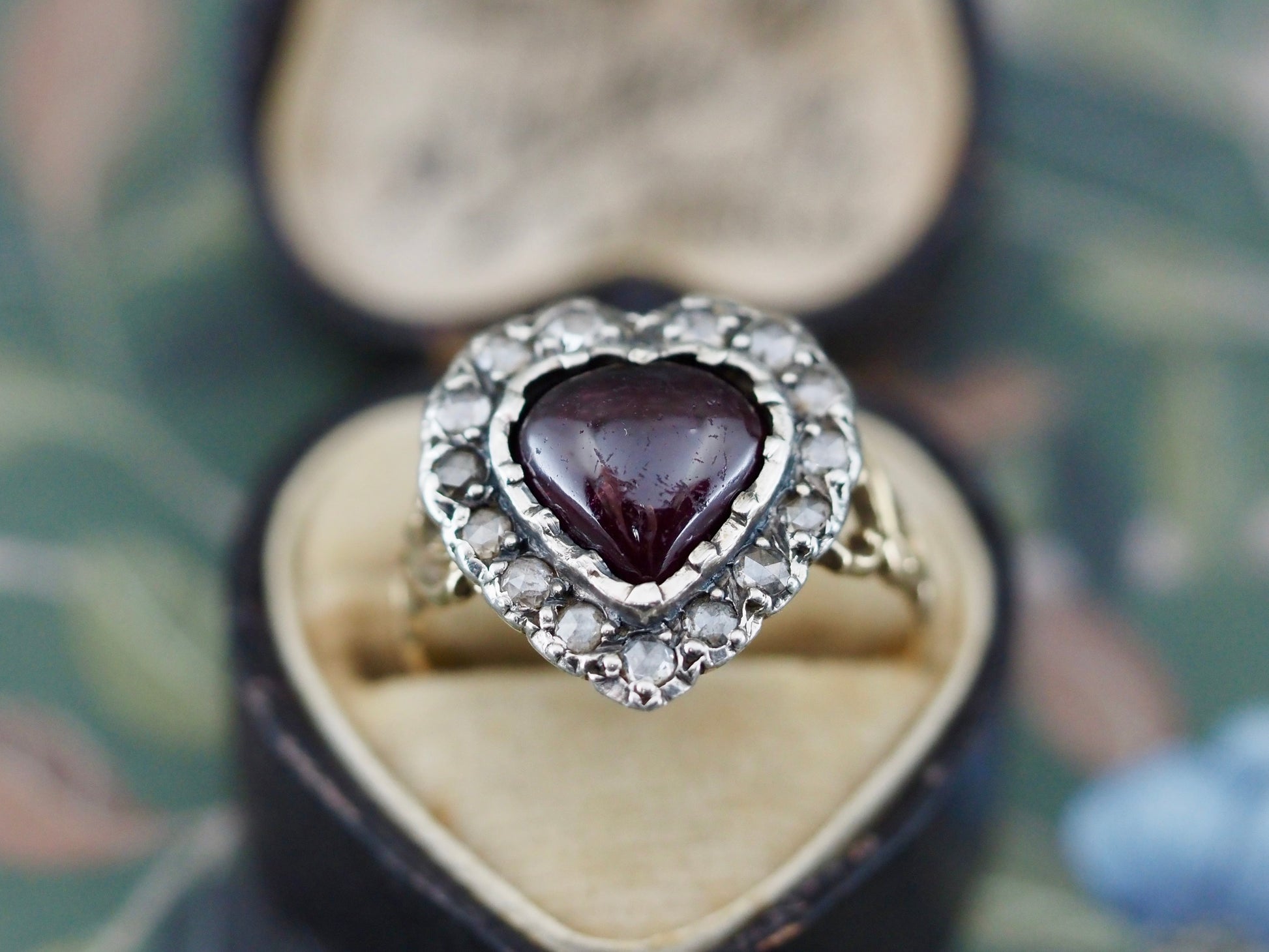Antique Garnet and Diamond Ring Hudsons Estate Jewellery