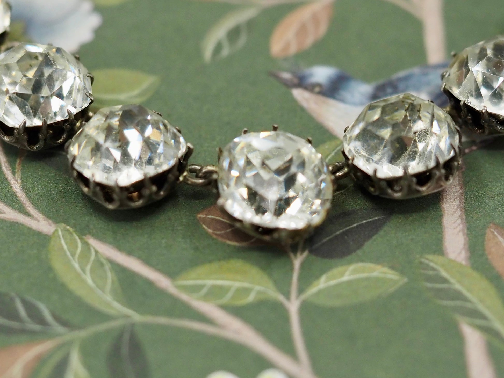 Antique Sterling Silver Paste Riviere Hudsons Estate Jewellery