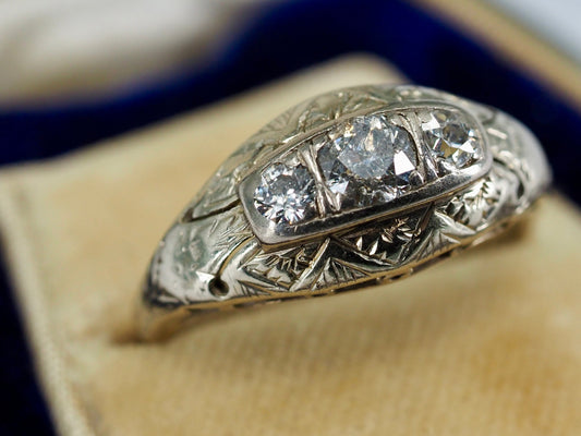 Antique Edwardian diamond ring Hudsons Estate Jewellery