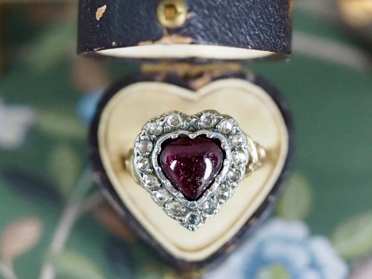 Antique Garnet and Diamond Ring Hudsons Estate Jewellery