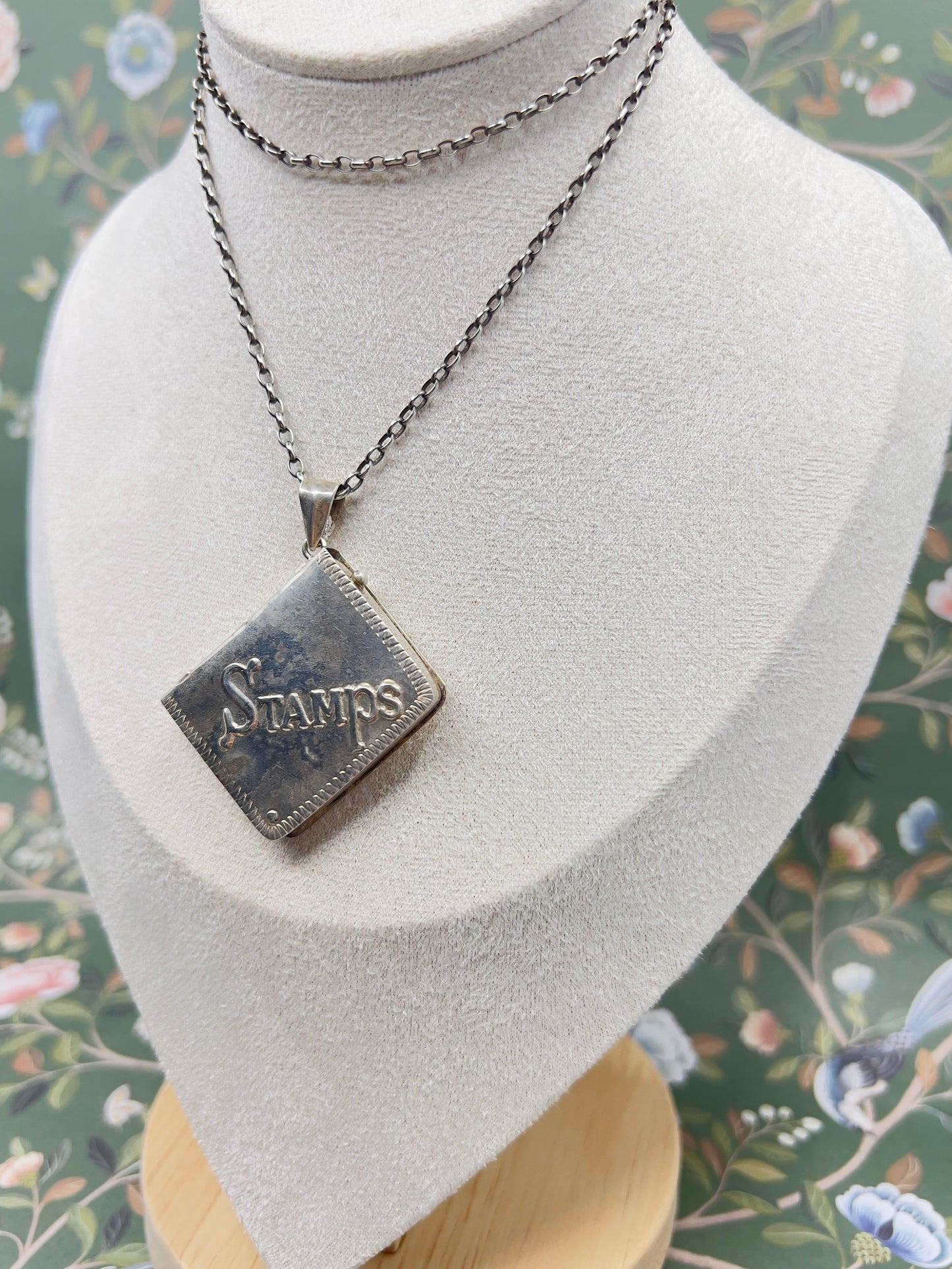 Stamp Book Pendant in Sterling Silver Hudsons Estate Jewellery