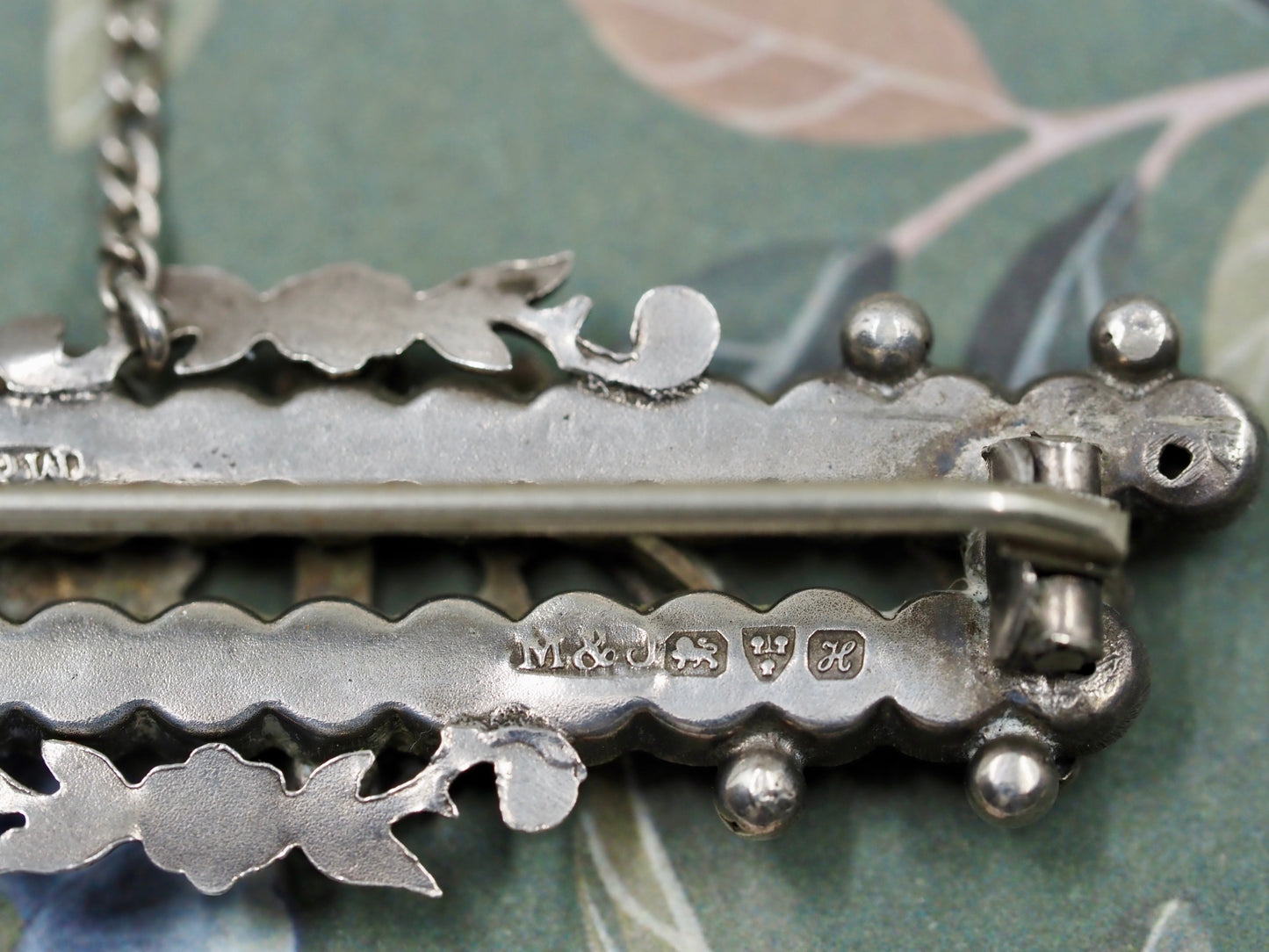 Antique Sterling Silver & Rose Gold Faith, Hope & Charity Brooch Hudsons Estate Jewellery