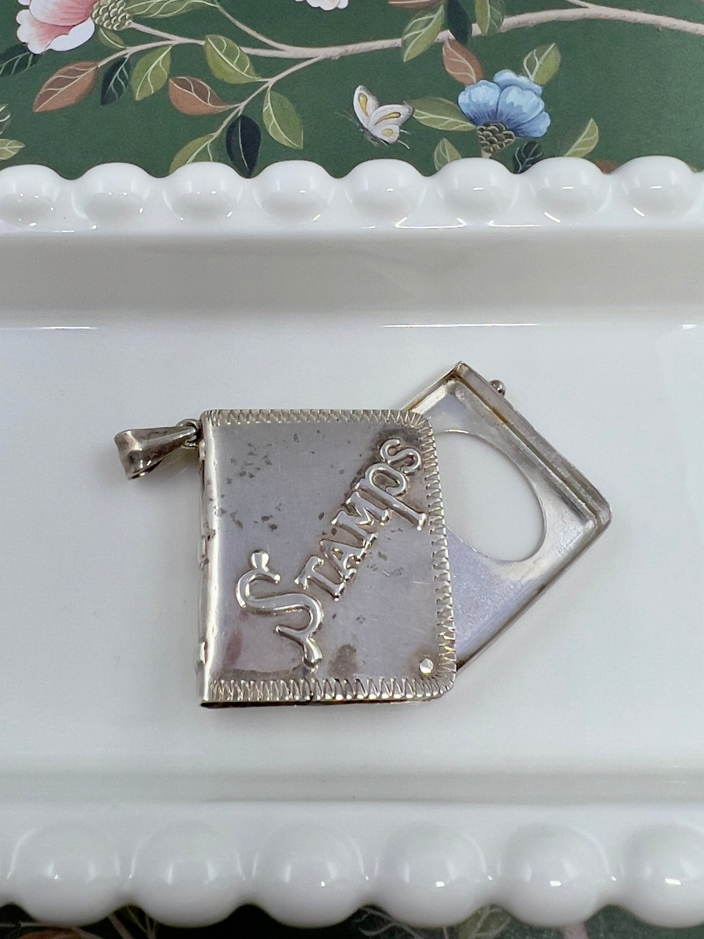 Stamp Book Pendant in Sterling Silver Hudsons Estate Jewellery