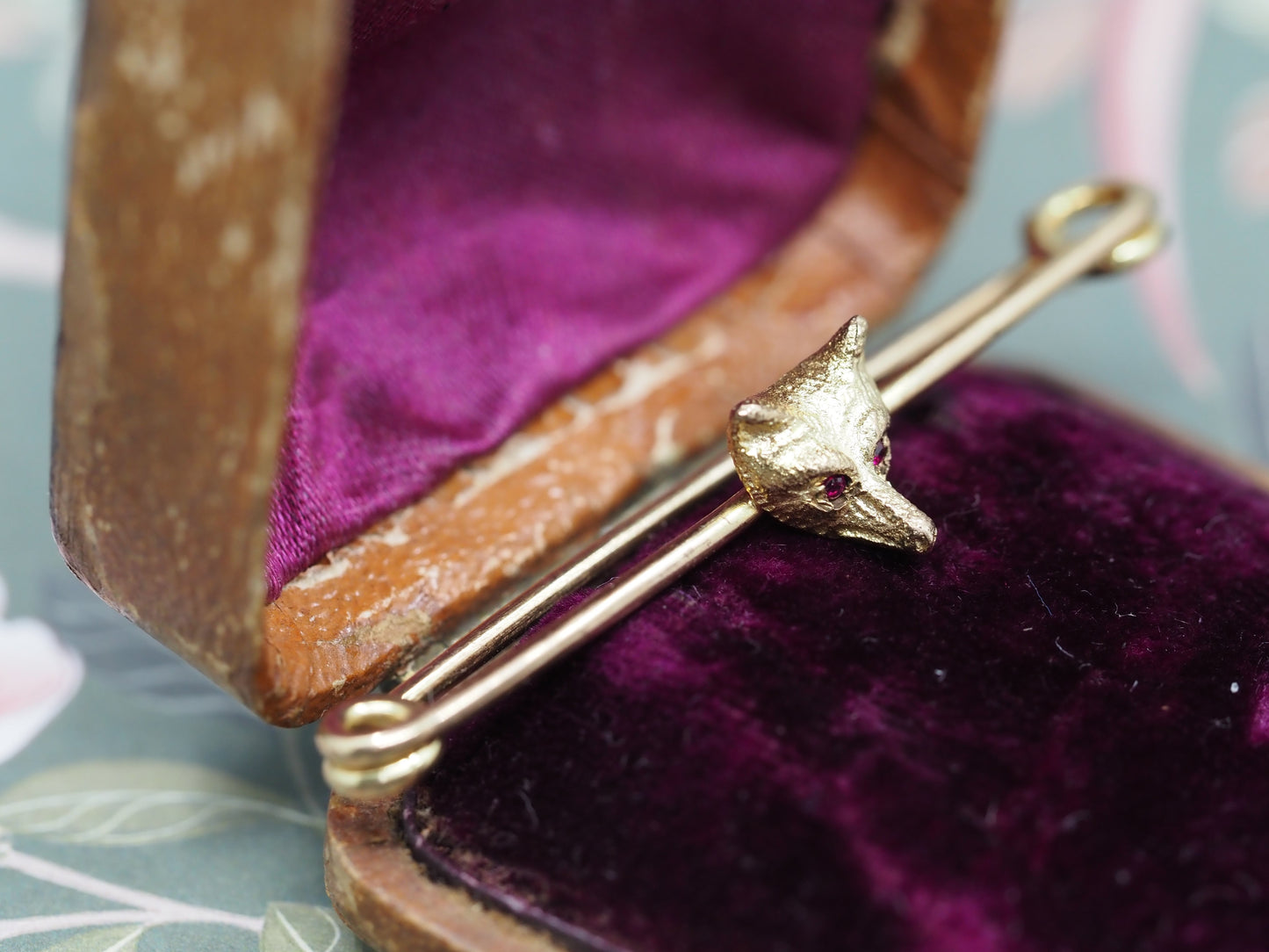 Vintage fox head brooch Hudsons Estate Jewellery