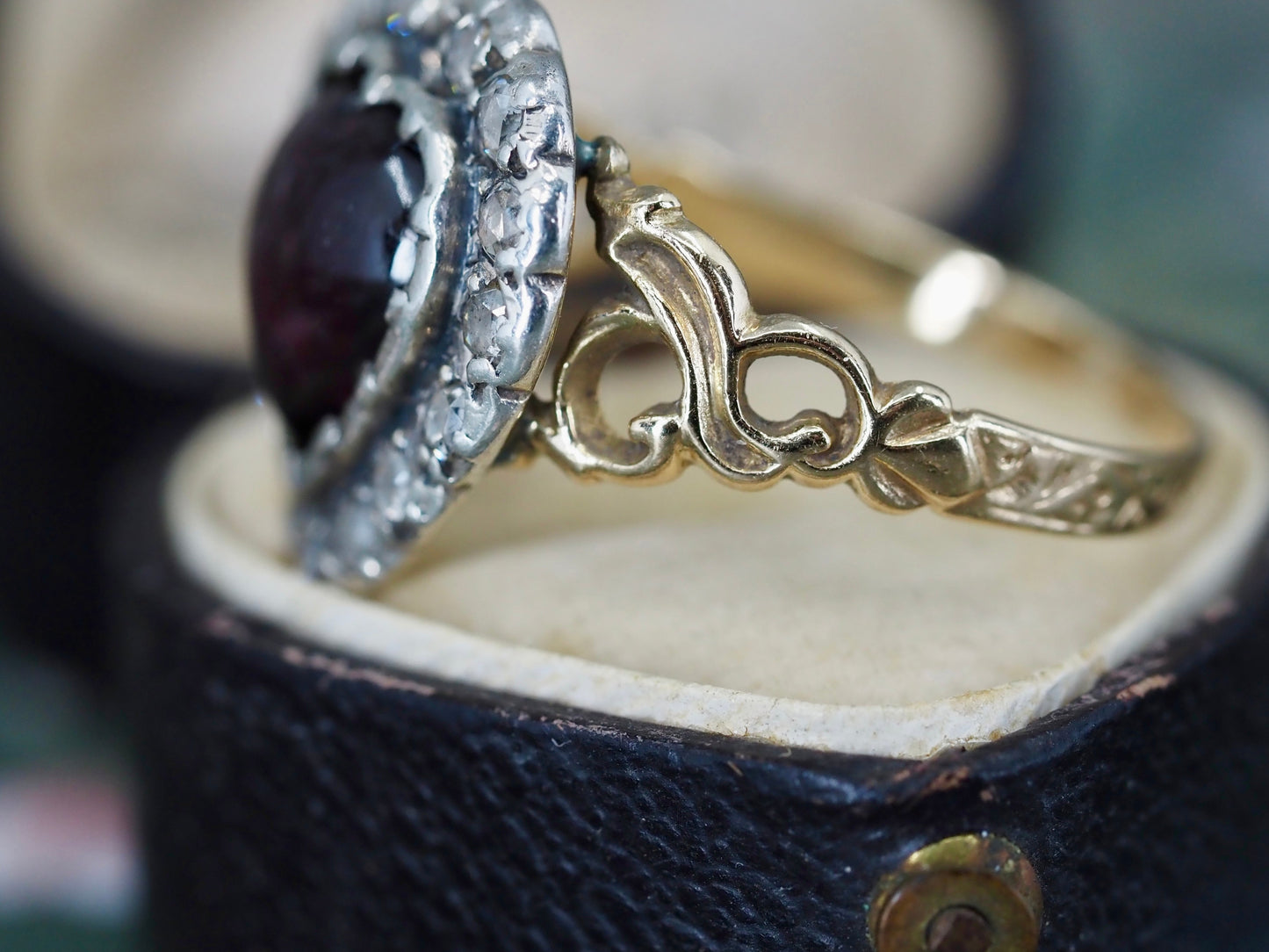 Antique Garnet and Diamond Ring Hudsons Estate Jewellery