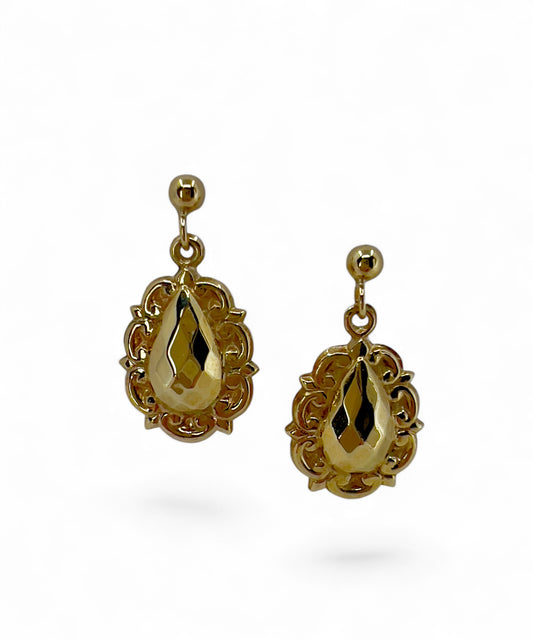 Antique style gold earrings