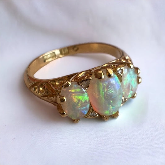 Antique opal and diamond ring Hudsons Estate Jewellery