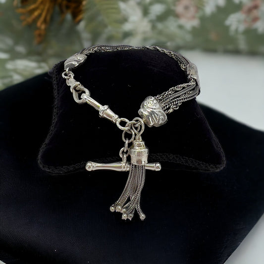 Silver albertina chain Hudsons Estate Jewellery